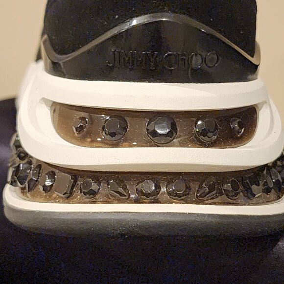 Brand New!!|EU39|Jimmy Choo: Onyx Black Slip On Sneakers - Picture 6 of 10